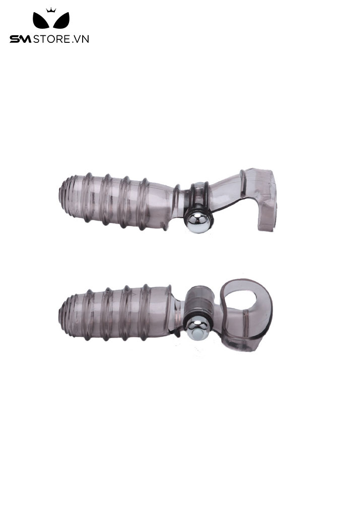 SMT662 - Ngón tay rung silicon với đường gân ngang và dây choàng