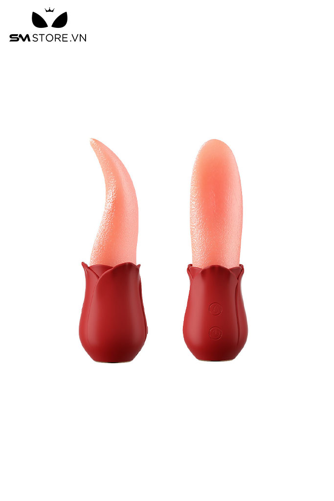 SMT658 - Lưỡi rung silicon siêu mềm màu đỏ dài 146mm với 10 chế độ rung