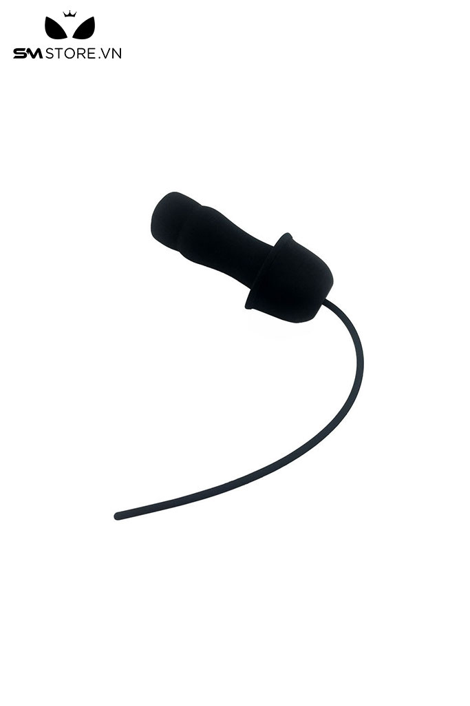SMT433 - Sounding que rung niệu đạo silicon màu đen dài 34cm