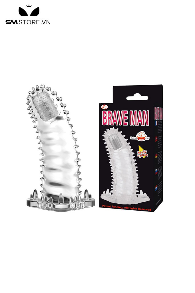 SMT1494 - Bao cao su rung ở bao quy đầu có bi liti dài 140mm