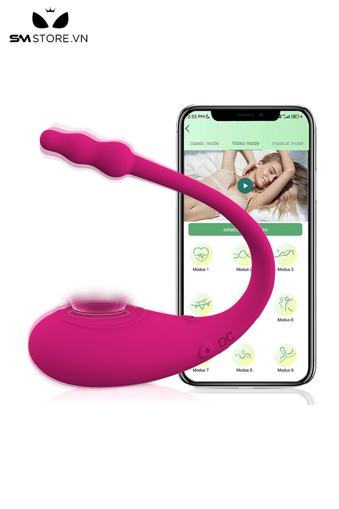 SMT1522 - Trứng rung 2 đầu điều khiển APP 9 chế độ sạc điện