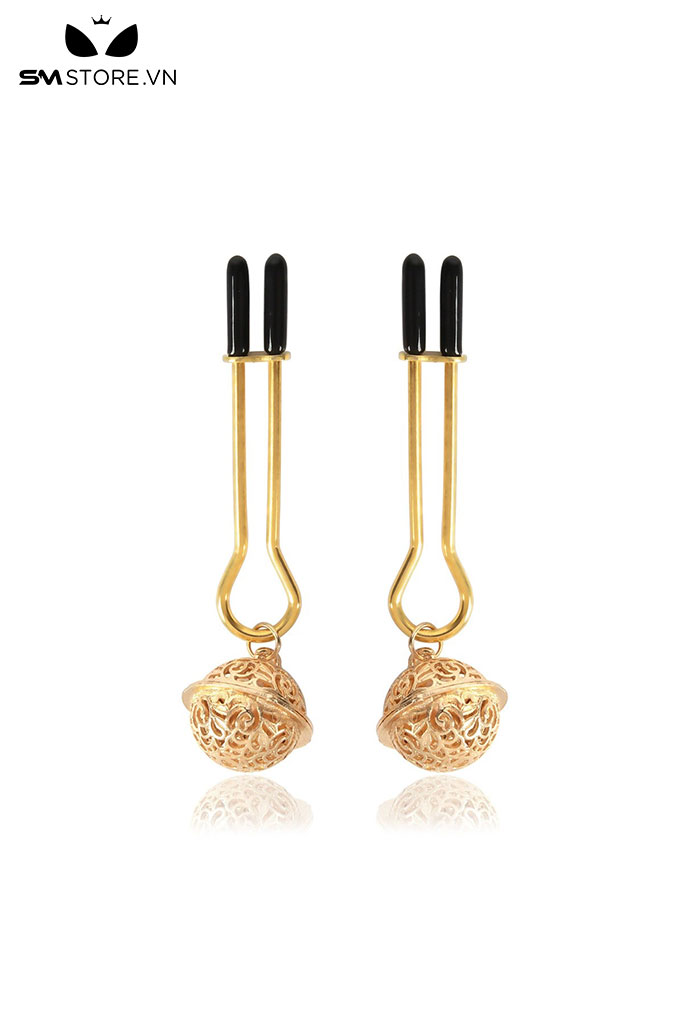 SMT034 - kẹp ti màu vàng có thể điều chỉnh với hoạ tiết nổi bật