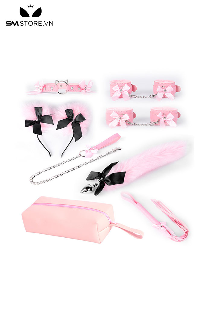 SMT101 - Dụng cụ SM bộ 8 món cao cấp 3 màu đen đỏ hồng