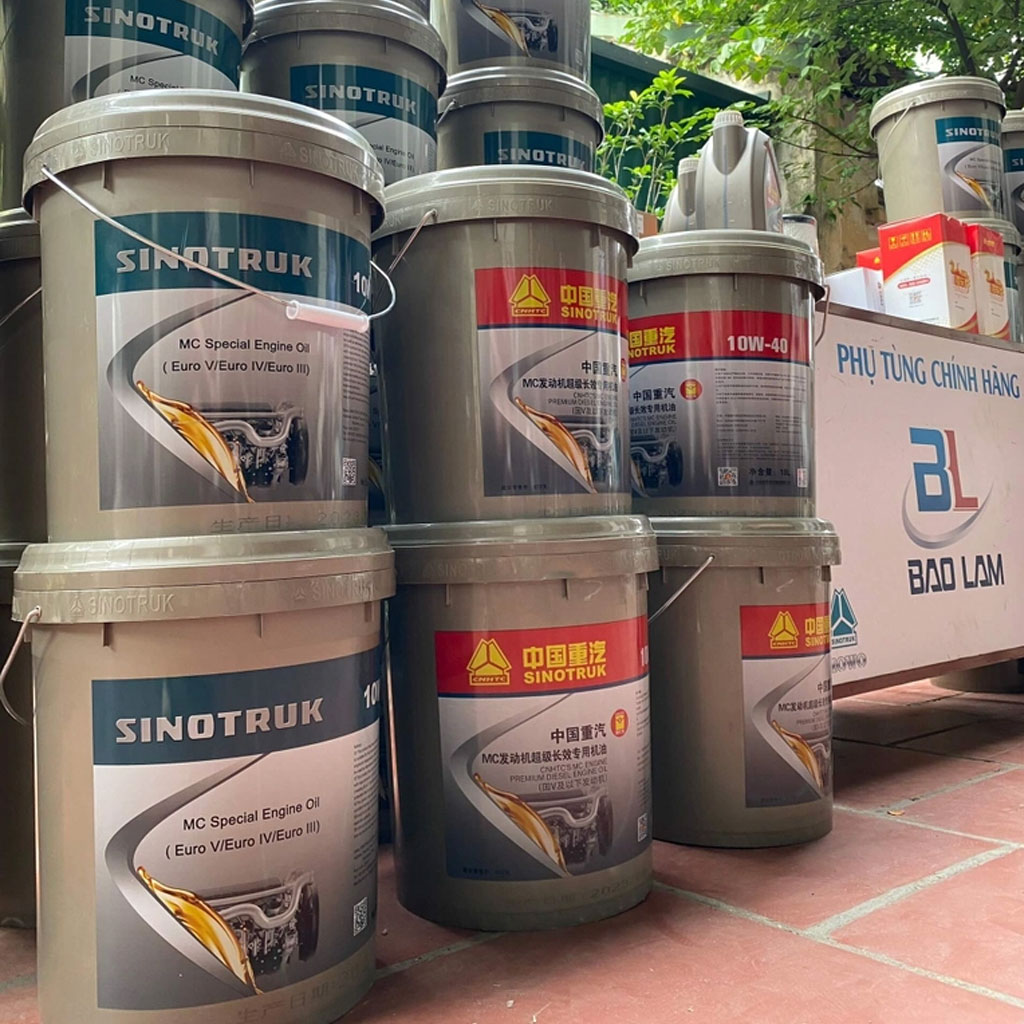 Tổng kho bán dầu Man 10W40 Sitrak hãng SINOTRUK tại Thanh Hóa