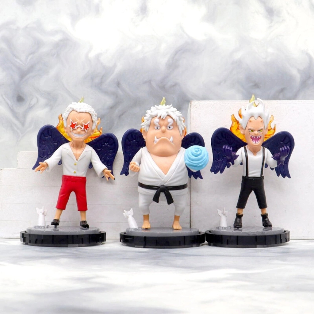 Mô hình OnePiece Bộ 7 nhân vật Chibi Seraphim - Cao 12cm - nặng 460Gram - Phụ kiện : Đế + Vũ Khí ( Tùy Nhân Vật )- Figure OnePiece