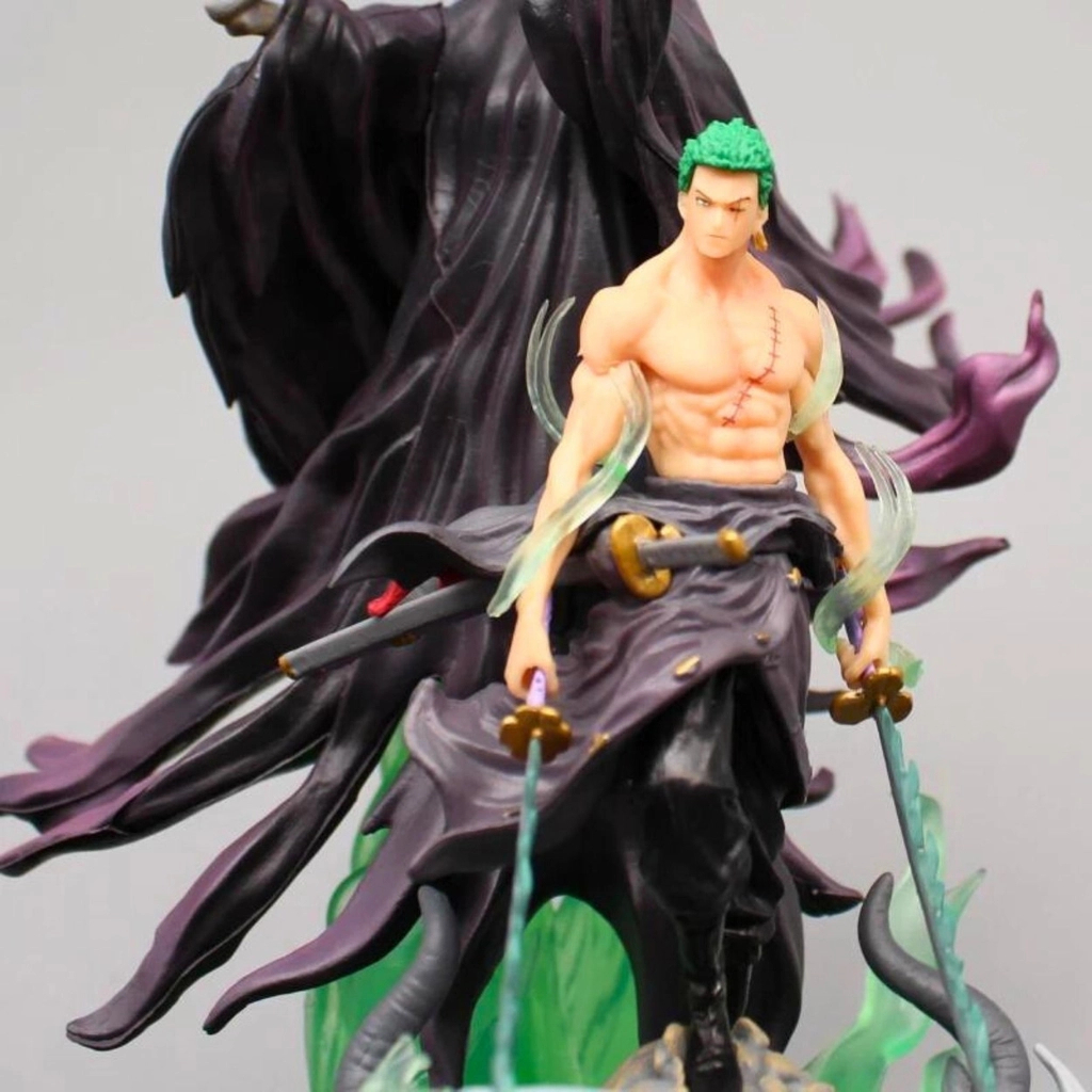 Mô Hình OnePiece Zoro thần chết - Cao 23cm - rộng 10cm - nặng 1kg1 - Phụ kiện : 2 đầu + 2 Kiếm + 1 Liềm - Figure OnePiece