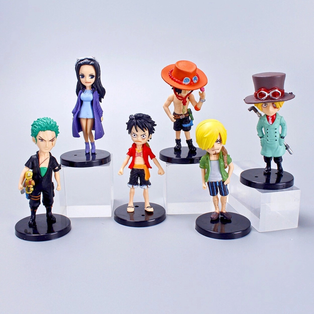 Mô hình OnePiece Bộ 6 chibi các nhân vật One Pice - Cao 7-8cm - nặng 200gram- Figure OnePiece