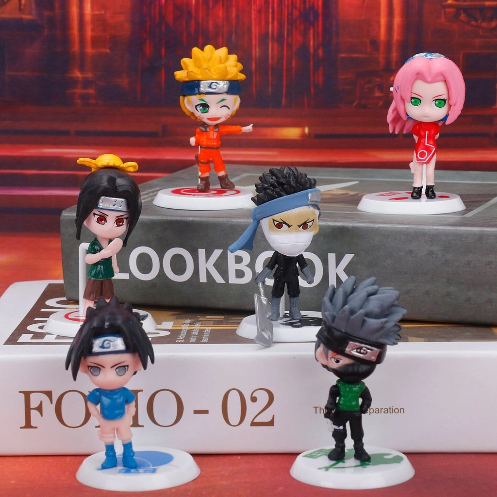 Mô hình Naruto combo 6 nhân vật bản A Cao 6-7cm - nặng 150Gram- Figure Naruto