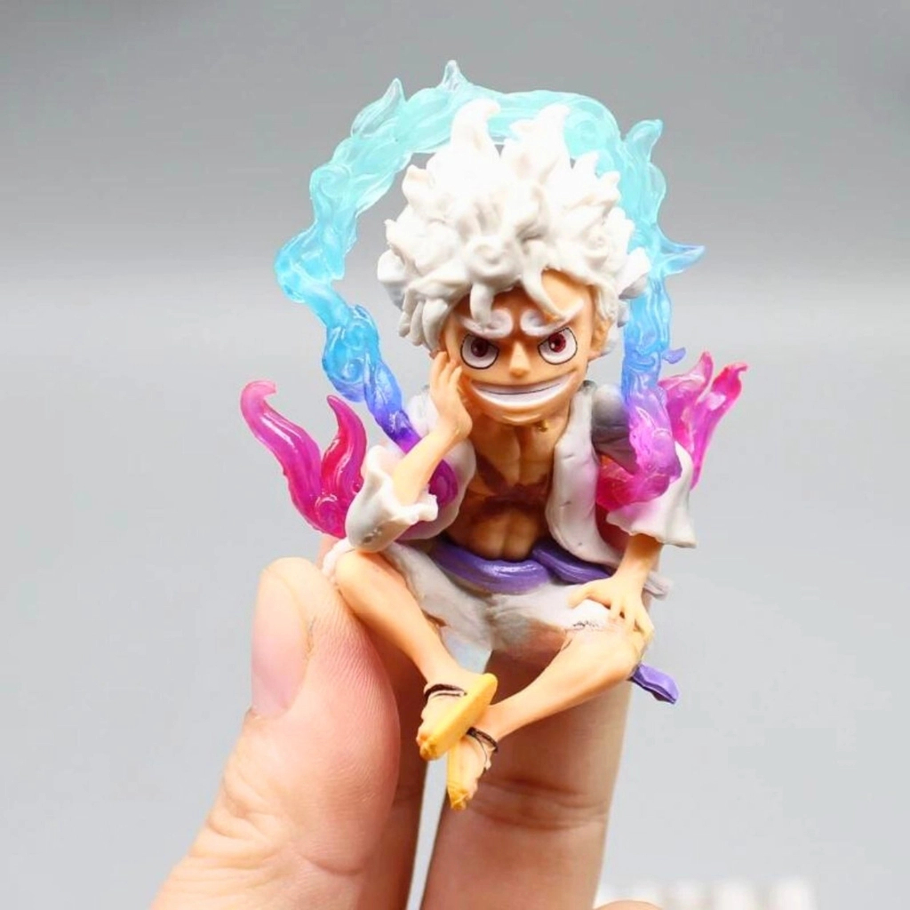 Mô Hình OnePiece Luffy Gear 5 - Cao 8cm - rộng 6cm - nặng 100Gram - Phụ Kiện : 1 sét + 1 đế , Figure OnePiece