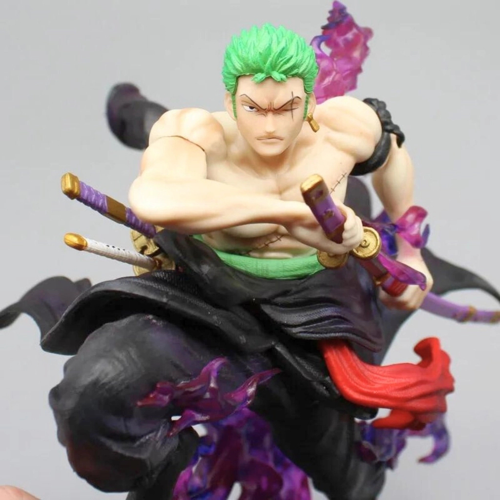 Mô Hình OnePiece Zoro enma - Cao 21cm - nặng 1kg4 - Phụ Kiện : 2 đầu +3 kiếm - Figure OnePiece