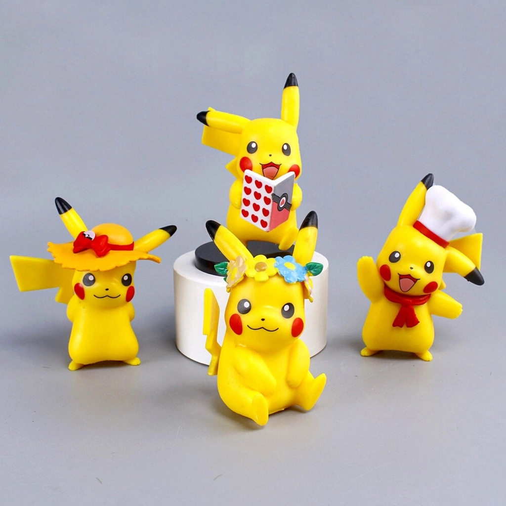 Mô Hình POKEMON Bộ 6 Pikachu siêu dễ thương- Cao 8cm - nặng 260gram - Figure POKEMON