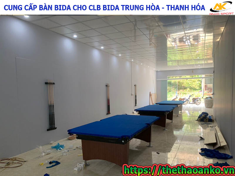 Dự án cung cấp bàn bida lỗ cho câu lạc bộ Bida Trung Hòa,Thanh Hóa