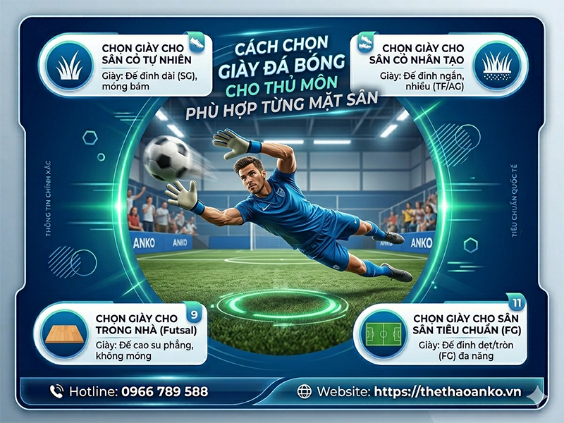 Cách Chọn Giày Đá Bóng Cho Thủ Môn Phù Hợp Từng Mặt Sân