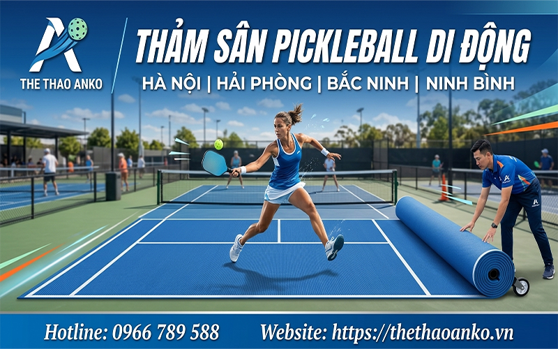 Thảm sân Pickleball di động tại Đồng Bằng Sông Hồng