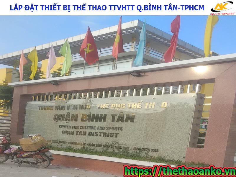 Lắp đặt thiết bị thể thao nhà đa năng của trung tâm văn hóa thể thao Quận Bình Tân, TPHCM