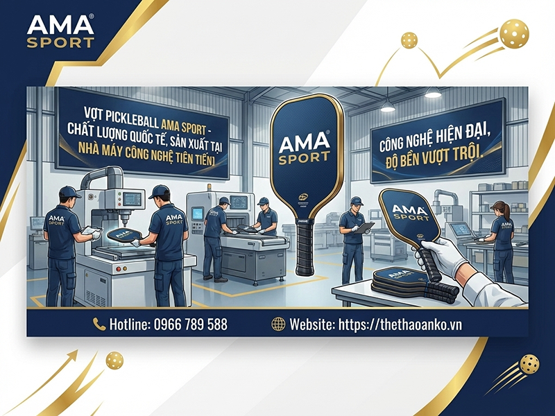 Vợt Pickleball AMA Sport của nước nào sản xuất