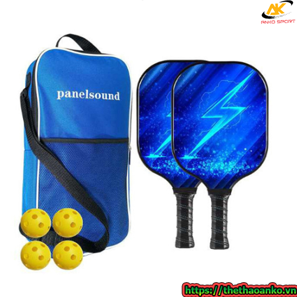 Bộ 2 Vợt Chơi Bóng Pickleball AMASPORT Siêu Nhẹ Và Nhanh Chóng Kèm Túi Đựng 4 Quả Bóng ( hàng loại 1)