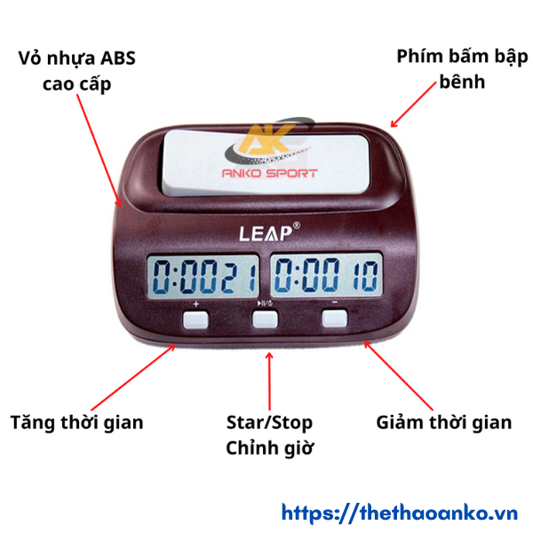 Đồng hồ thi đấu cờ vua, cờ tướng PQ9907S