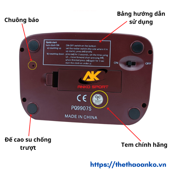 Đồng hồ thi đấu cờ vua, cờ tướng PQ9907S