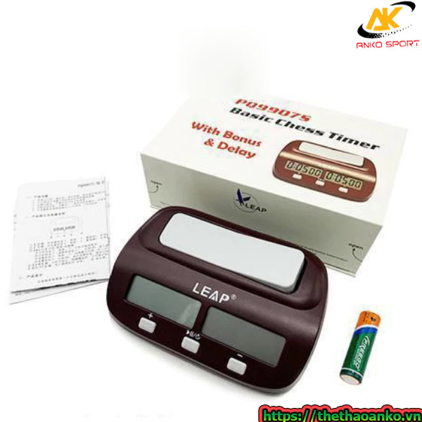 Đồng hồ cờ vua, đồng hồ bấm giờ cờ vua có tính năng delay, bonus chính hãng Leap PQ9907S