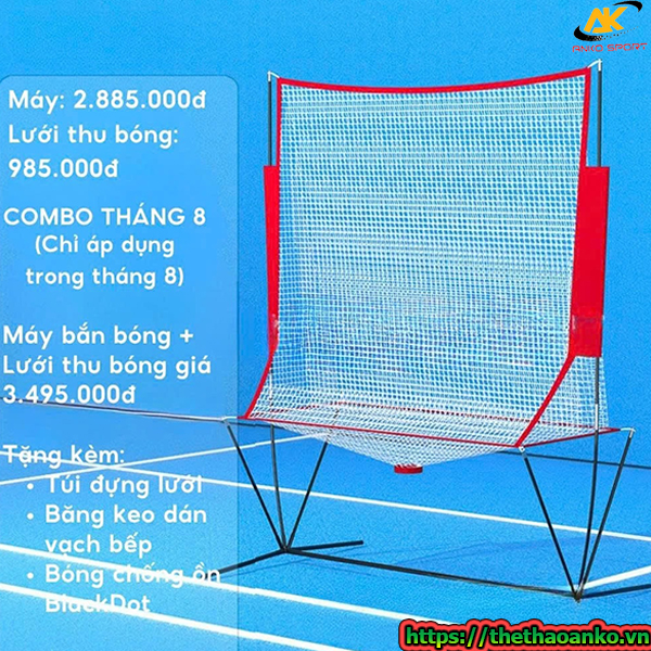 Máy bắn bóng Pickleball LUSPEED tập tại nhà kèm lưới phiên bản 2.0