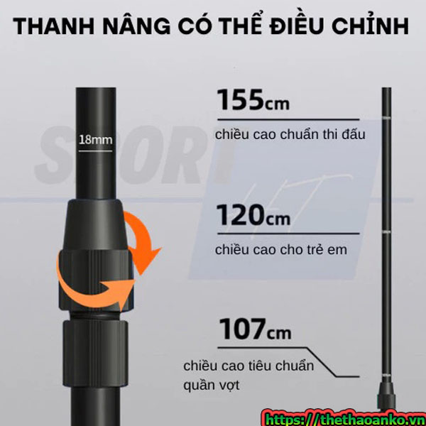 Khung Lưới Cầu Lông/Tennis 2 In 1 – Di Động, Tiện Lợi Cho Trong Nhà Và Ngoài Trời