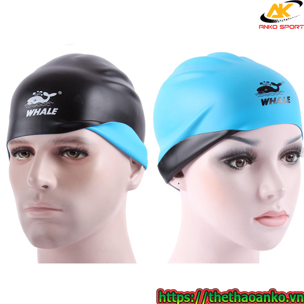 Mũ bơi 3D 2 mặt Whale CAP-1800