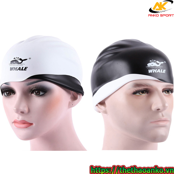 Mũ bơi 3D 2 mặt Whale CAP-1800