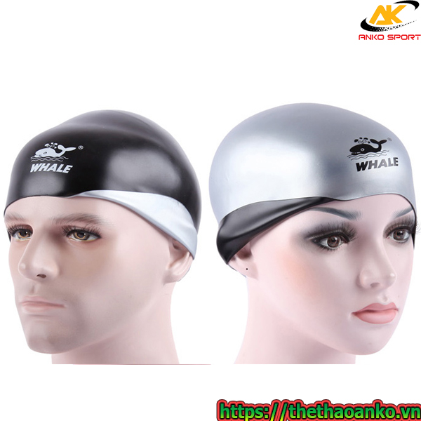 Mũ bơi 3D 2 mặt Whale CAP-1800