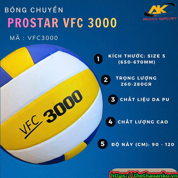 Quả bóng chuyền thi đấu quốc tế Prostar VFC3000