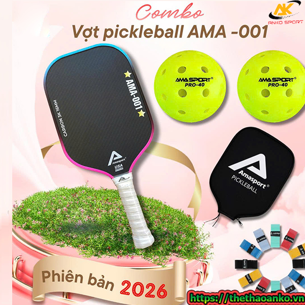 Combo vợt pickleball ama sport 001-2026 - 16mm