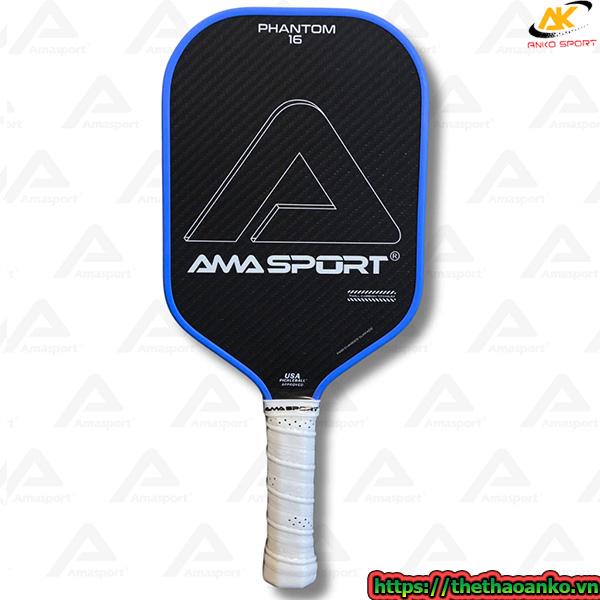 Vợt pickleball AMA SPORT - PHANTOM PA0 15 - 16mm, mặt vợt độ nhám cao tăng ma sát