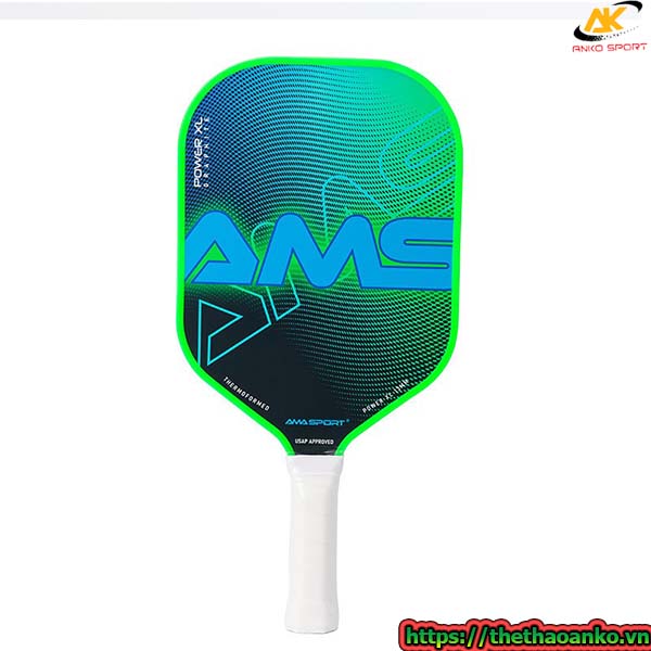 Vợt Pickleball AMA SPORT Power XL, Bề Mặt Sợi Carbon Độ Nhám Cao, Dành Cho Người Mới & Chơi Chuyên Nghiệp