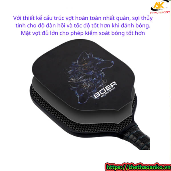 Vợt Bóng Pickleball AMASPORT Bằng Sợi Carbon PK03