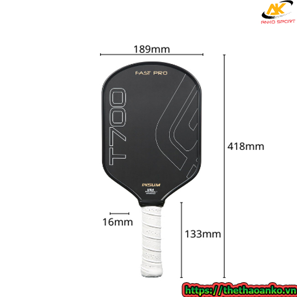 Vợt pickleball AMASPORT T700 FAST PRO - RAW