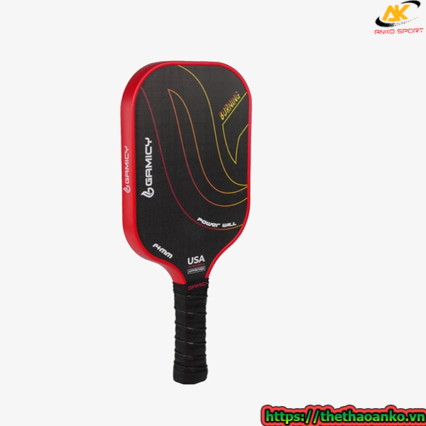 Vợt Pickleball Gamicy Burning T300 14mm - Viền màu đỏ