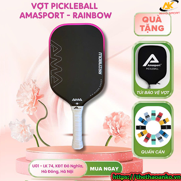 Vợt pickleball AMA SPORT RAINBOW dành cho nữ