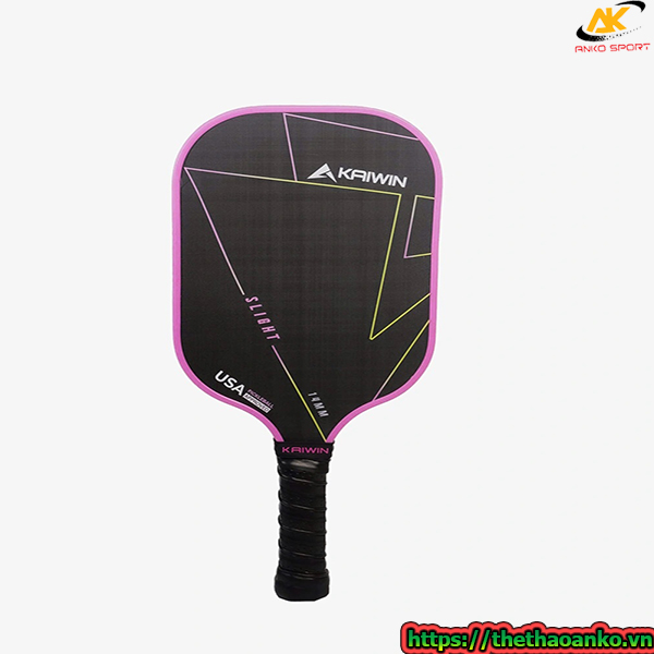 Vợt Pickleball Kaiwin Slight T700 14mm - Viền Màu Hồng