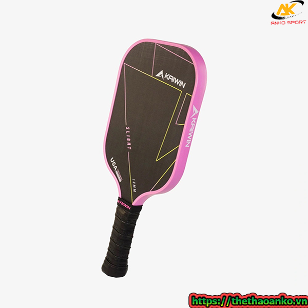 Vợt Pickleball Kaiwin Slight T700 14mm - Viền Màu Hồng