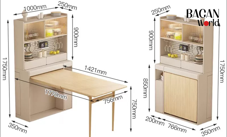 Bàn ăn gấp gọn sang trọng Sang trọng hiện đại Bagan MRB