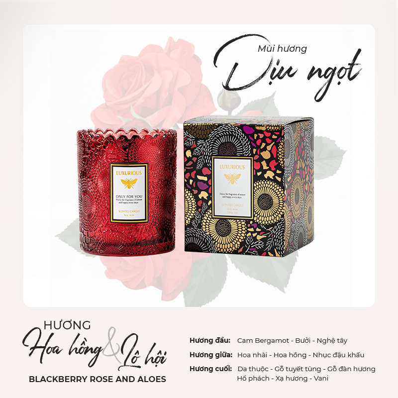 Nến Thơm Trang Trí, Cao Cấp, Tự Nhiên Nhiều Hương Size 200g Thời Gian Cháy 40 Giờ