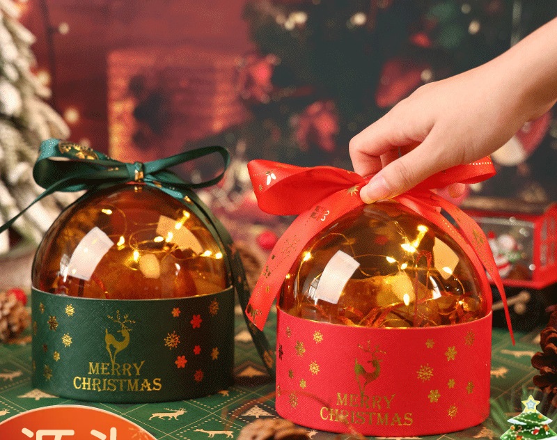 Hộp đựng quà tặng Noel - giáng sinh BOBO Ball 12x12cm có kèm túi thích hợp tặng đối tác, bạn bè, người yêu