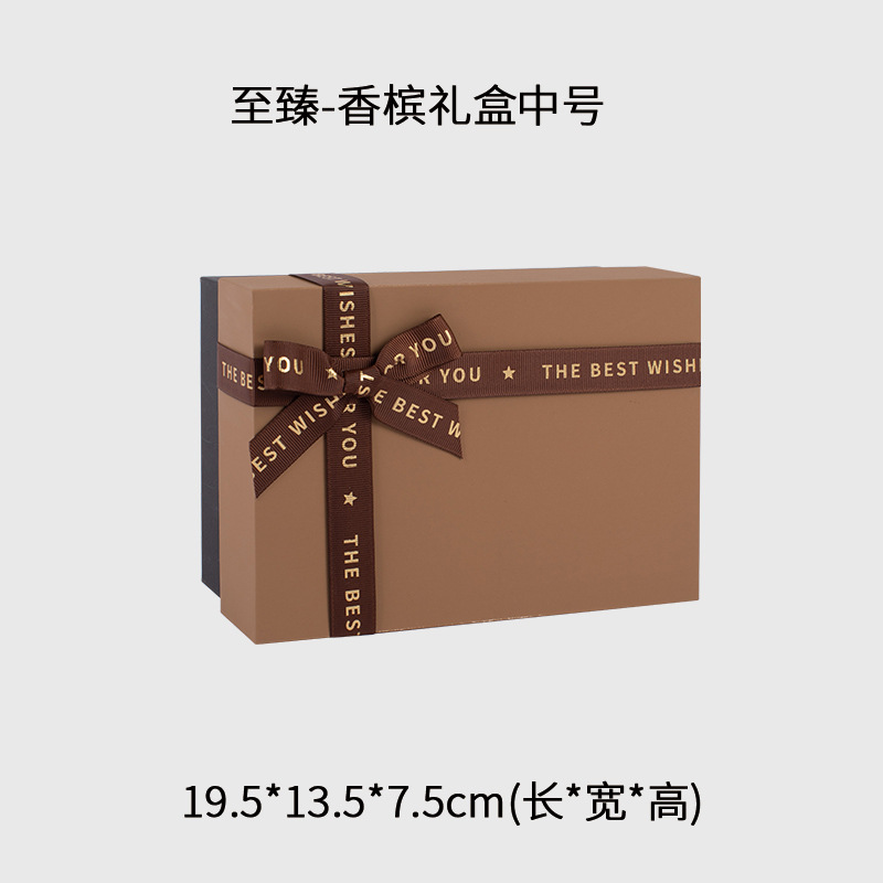 Hộp Quà Tặng Sinh Nhật Cao Cấp, Kiểu Dáng Đính Nơ Sang Trọng Size 19,5*13,5*7,5