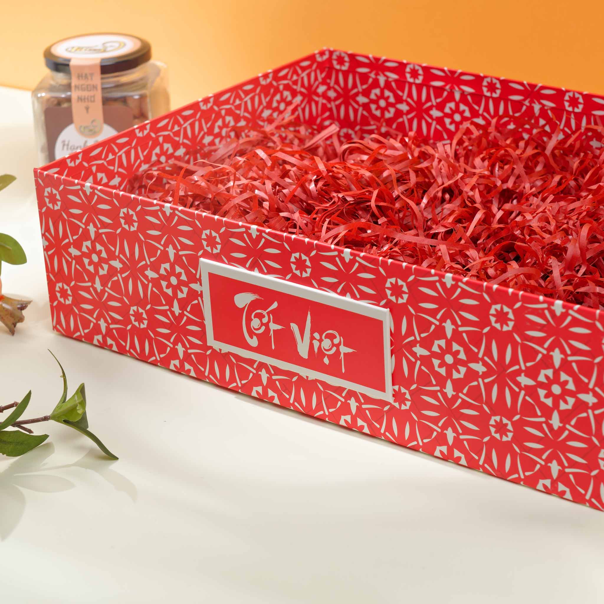 Khay Đựng Quà Tết Sang Trọng Kích Thước 36x27x10cm - Đỏ