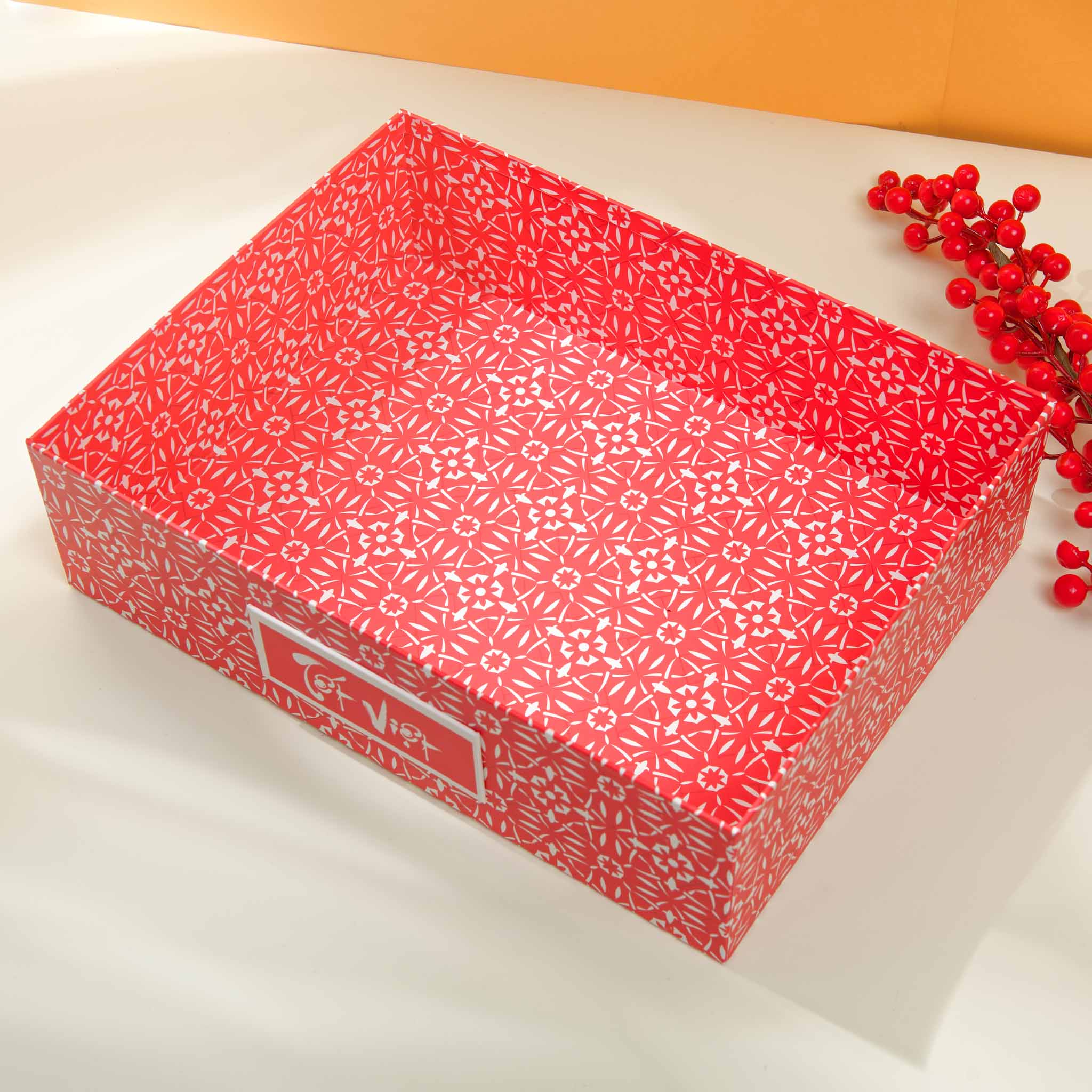 Khay Đựng Quà Tết Sang Trọng Kích Thước 36x27x10cm - Đỏ