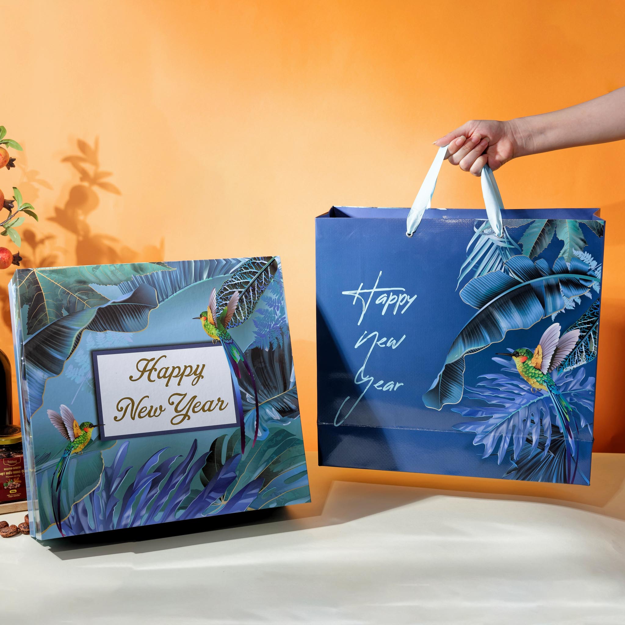 Hộp Quà Tết Đựng Quà Cao Cấp Size 35x37x11cm - Tropical