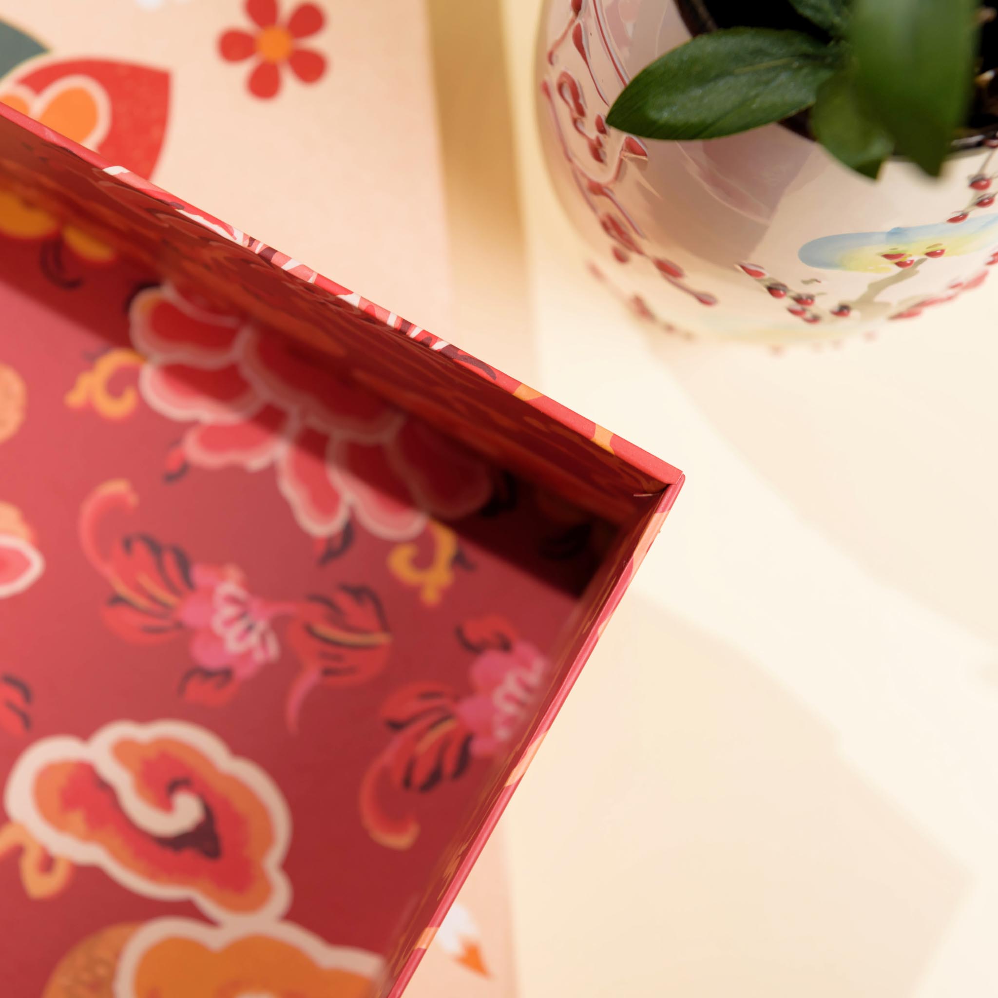Hộp Quà Tết Đựng Quà Cao Cấp Size 35x37x11cm - Retro