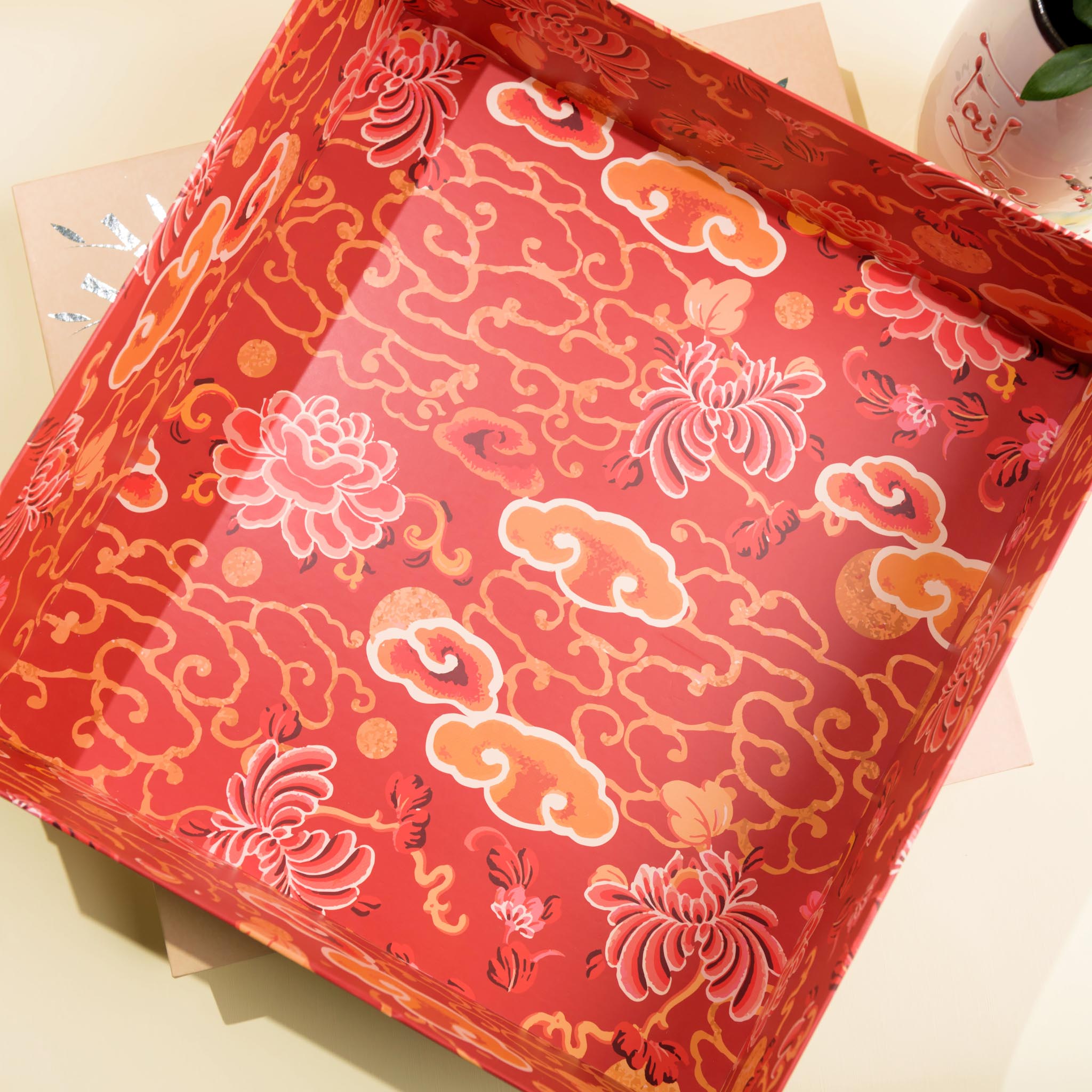 Hộp Quà Tết Đựng Quà Cao Cấp Size 35x37x11cm - Retro