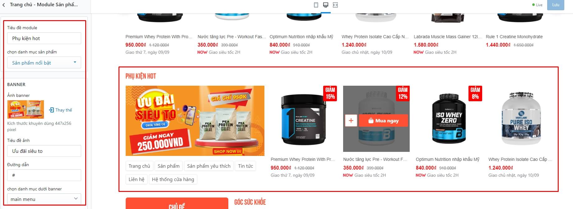 Tính năng theme Ego Mobile