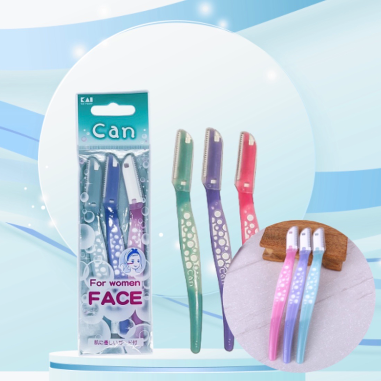 DAO CẠO LÔNG MÀY NỮ KAI ( Set 3 cây)